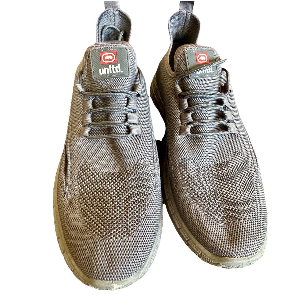 Ecko Unltd Men's Size 13 Gray Knit Athletic Casual Slip On Sneakers